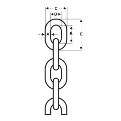 Chaine Lofrans galvanisé 6 mm ISO/DIN