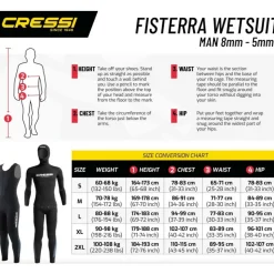 Combinaison de plongée homme Cressi Fisterra - 8 mm
