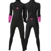 Combinaison néoprène enfant Wave Power fille 4/3mm Black/Fluro Pink