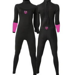 Combinaison néoprène enfant Wave Power fille 4/3mm Black/Fluro Pink