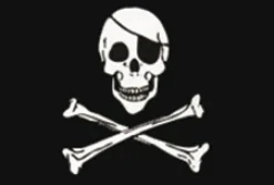 Drapeau Décomarine Pirate deux os  90 x 150