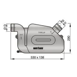 Echappement Vetus Waterlock LP - Ø 75 mm