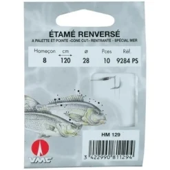 Etamé renversé 9284 PS 150 cm Hameçons N°1/0 sur Nylon 35/100