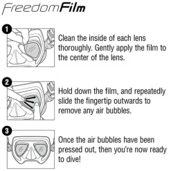 Films anti-buée Tusa masque Mono-verres  M1001 M1010