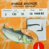 Forgé bronzé tige courte 9408 BZ 120 cm Hameçons N°3 sur Nylon35/100