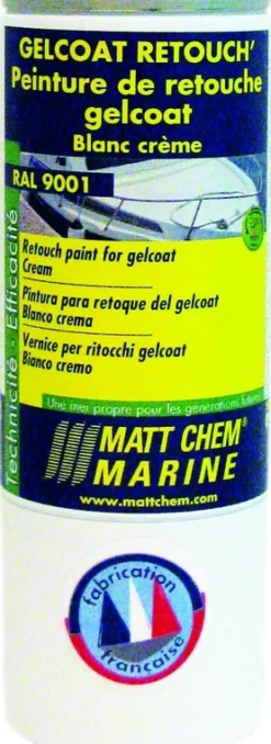 Gelcoat Retouch' Matt Chem Marine Blanc crème 150ml