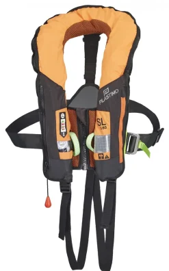 Gilet gonflable Plastimo SL 180N hydrostatique orange + harnais