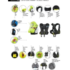 Gilet gonflable Spinlock Vito hydrostatique Hammar 170N Noir