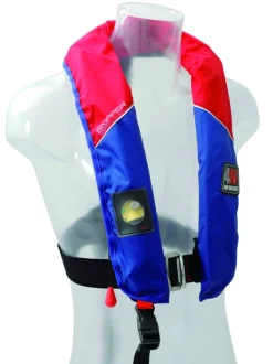 Gilet gonflable 4Water Skipper 150N automatique bleu + harnais