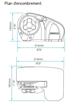 Guindeau électrique horizontal Lewmar Pro Sport 550