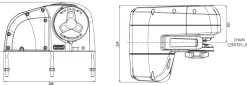 Guindeau Lewmar Horizontal Serie HX1 12V - 800W avec poupée 8mm