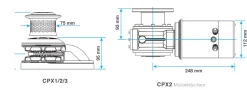 Guindeau Lewmar Vertical CPX2 12V - 700W avec poupée