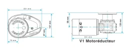 Guindeau Lewmar Vertical V1 12V - 700W sans poupée