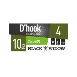 Hameçon Simple Daiwa D'Hook Black Widow Carp 001