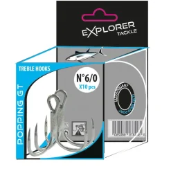 Hameçon triple Explorer Tackle Popping GT Treble Hook