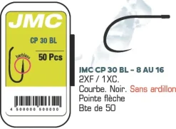 Hameçons JMC CP30BL - Boite de 50
