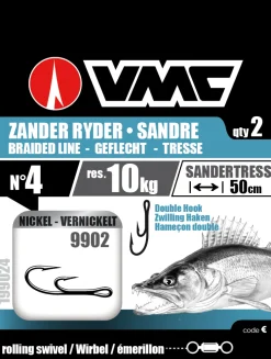 Hameçons montés Double Vmc 9902 Spécial Sandre Rolling