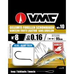 Hameçons montés Vmc Spécial Truite Ligaturé Sans Ardillon Fluorocarbon