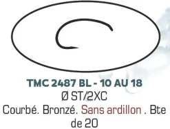 Hameçons mouche TMC 2487BL