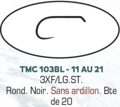 Hameçons mouche TMC 103BL