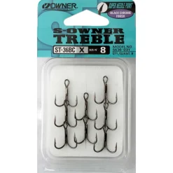 Hameçons Triples Owner ST 36 Black Chromés