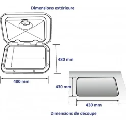 Hublot Bateau Nuova Rade 48 x 48 cm