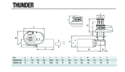 Italwinch Thunder 1000 - 1000W - 12V - Barbotin 8mm - Avec poupée - Cordage 12/16mm