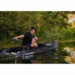 Kayak gonflable de pêche Savage Gear Kayak E-RIDER 330 carbon optix kayak