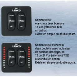 Kit flaps 12 V bateau 10 à 14.5 m dim 305mm x 610mm sans commutateur