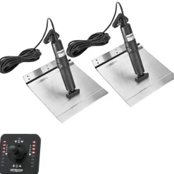 Kit flaps Lectrolab 305X305 mm pelles aluminium avec commutateur Joystick LED 12V