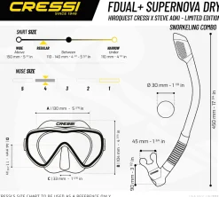 Kit MT Cressi Hiroquest combo X Steve Aoki - Bleu Spectra silver Lenses