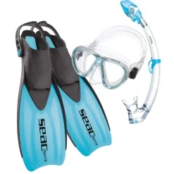 Kit snorkeling Palmes Masque Tuba Silicone Seac sub Sprint Purge