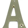 Lettre Décomarine en laiton hauteur 5cm: L