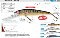 Leurre Deep Long A Bomberlures 11.4 cm
