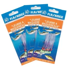 Lot de 3 sachets de 3 Leurres à Maquereaux Flashmer