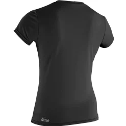 Lycra femme manches courtes O'Neill Basic Skins Sun Shirt Noir