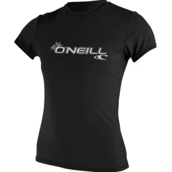 Lycra femme manches courtes O'Neill Basic Skins Sun Shirt Noir
