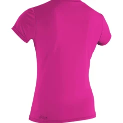 Lycra femme manches courtes O'Neill Basic Skins Sun Shirt Rose