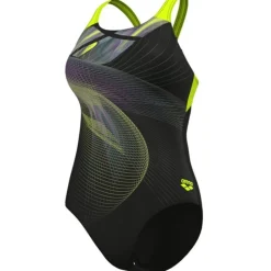 Maillot de bain Arena Jellyfish Swimsuit Swim Pro Femme - Black multi-artic lime