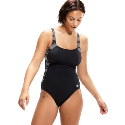 Maillot de bain  LunaLustre Printed Shaping Speedo Black/White