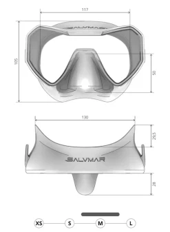 Masque chasse sous marine Salvimar Néo Anti-buée - Olive
