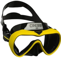 Masque Cressi A1 Anti buée Noir/ Jaune
