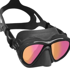 Masque Cressi Quantum Anti buée Noir / Verre Ultra Vision Rouge