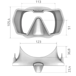 Masque de plongée Salvimar Drake anti-buée - Gris
