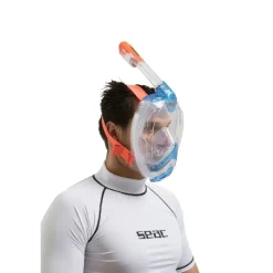 Masque facial intégral snorkeling Seac Unica Lime Junior 6+