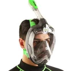Masque Facial snorkeling Seac sub Magica Noir-Vert Adulte L/XL