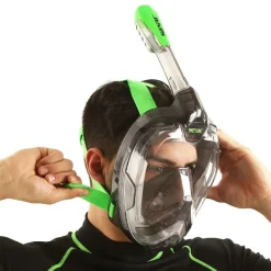 Masque Facial snorkeling Seac sub Magica Noir-Vert Adulte L/XL