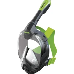 Masque Facial snorkeling Seac sub Libera - Noir/Vert - Taille L/XL