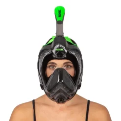 Masque Facial snorkeling Seac sub Libera - Noir/Vert - Taille L/XL