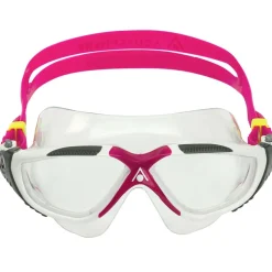 Masque natation Aquasphere Vista - Transparent / Framboise